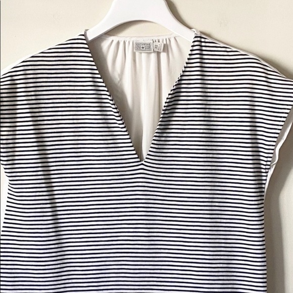Converse Striped Split Collar Blouse Size XS - Picture 5 of 7